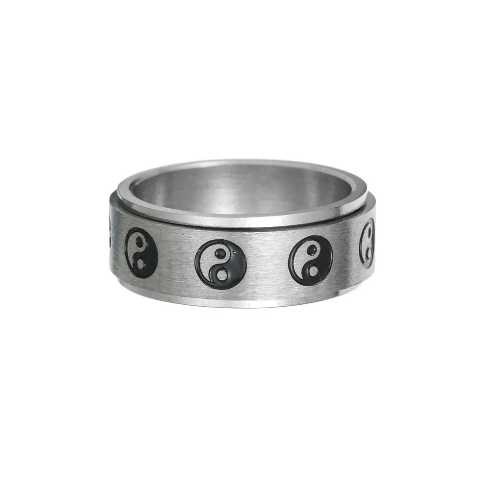 Elegant Stainless Steel Fidget Ring Shopvia